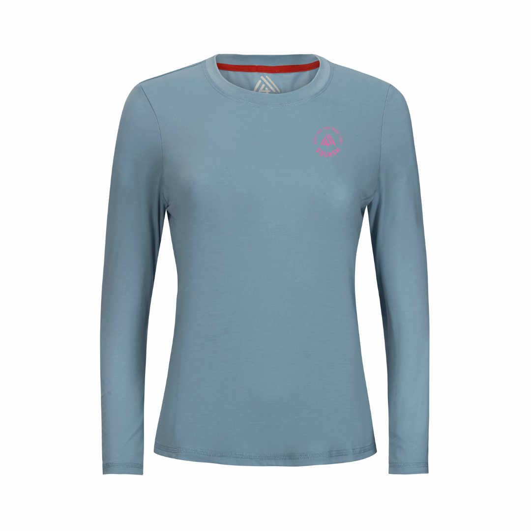 Women's Hybrid Long Sleeve Tee - Squash Arctic Blue
