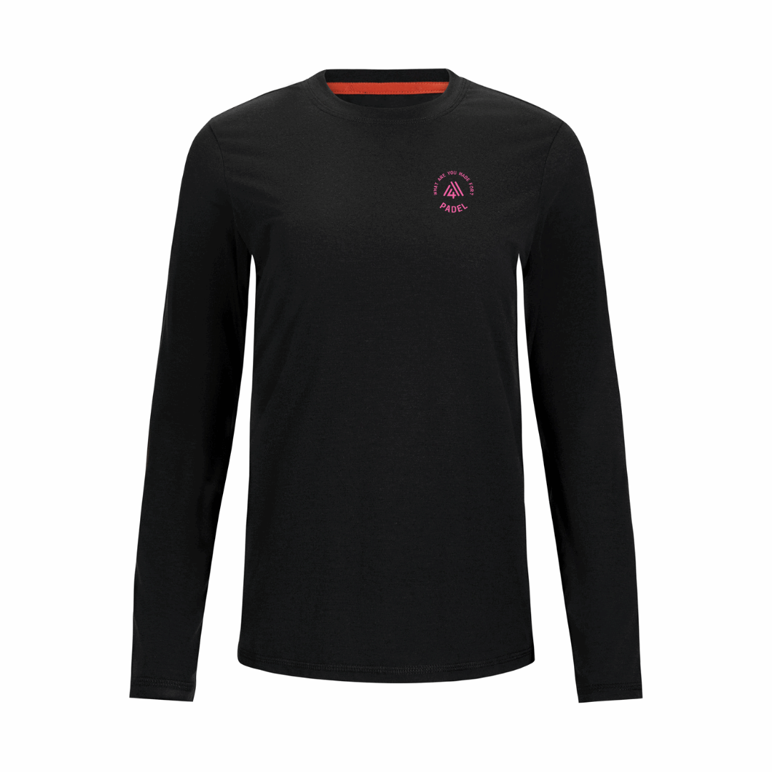 Women's Hybrid Long Sleeve Tee - Padel Black