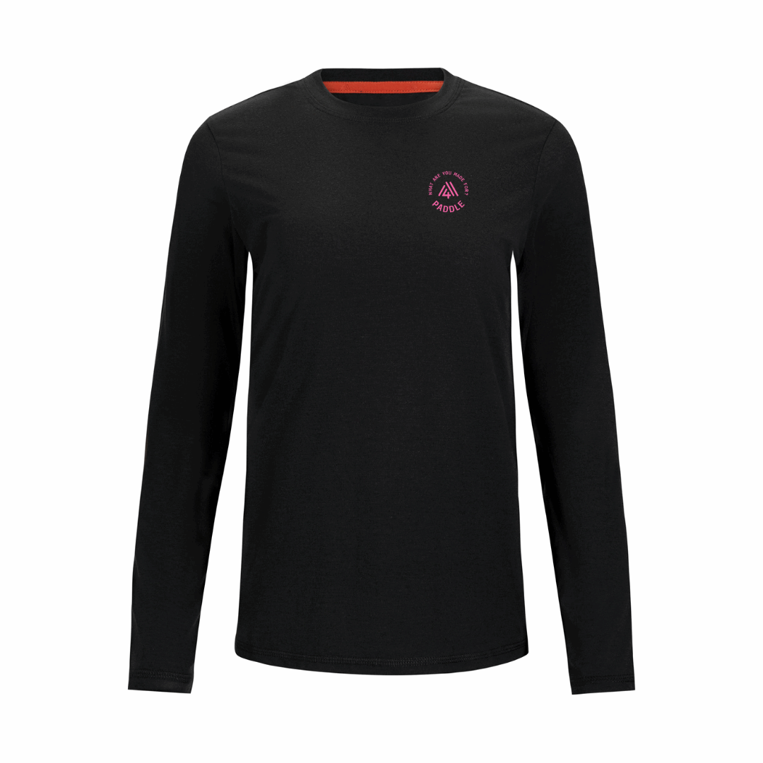 Women's Hybrid Long Sleeve Tee - Paddle Black