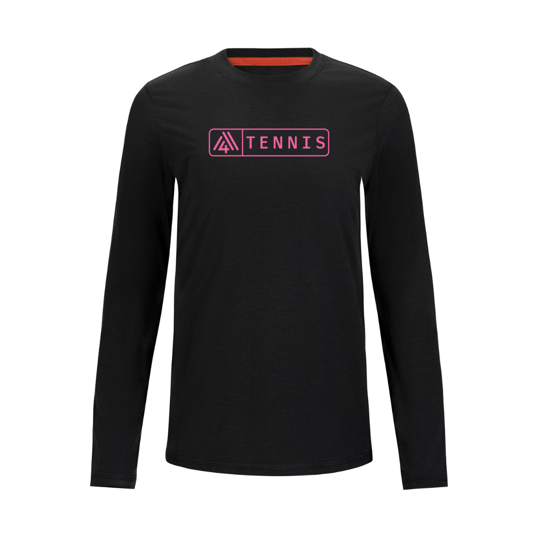 Women's Hybrid Long Sleeve Tee - Tennis Black
