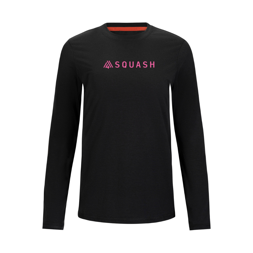 Women's Hybrid Long Sleeve Tee - Squash Black