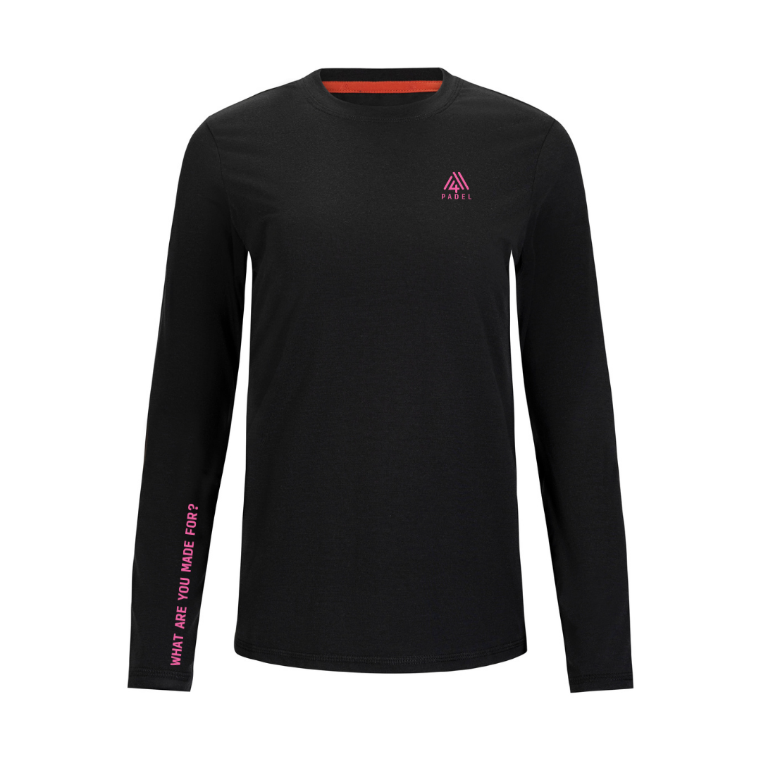 Women's WAYM4 Hybrid Long Sleeve Tee - Padel Black
