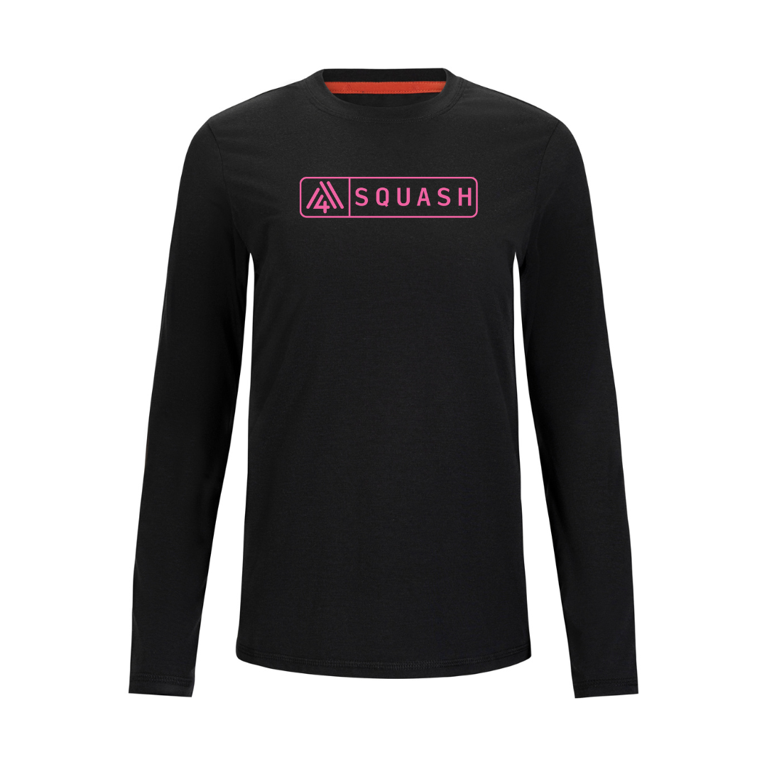 Women's Hybrid Long Sleeve Tee - Squash Black