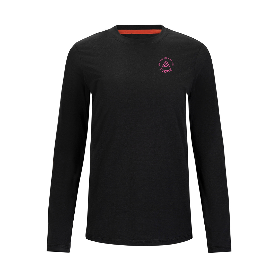 Women's Hybrid Long Sleeve Tee - Pickle Black