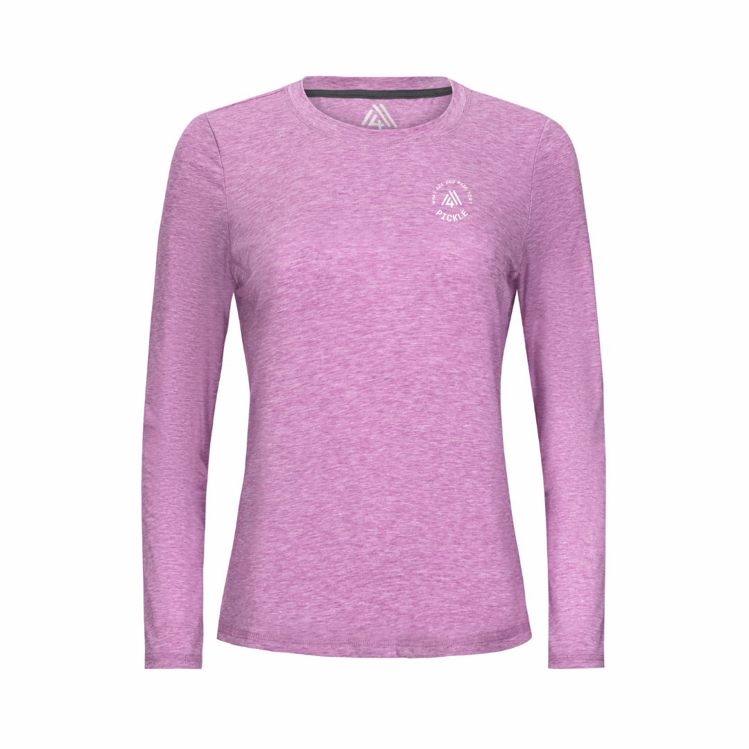Women's Hybrid Long Sleeve Tee - Pickle Fuchsia