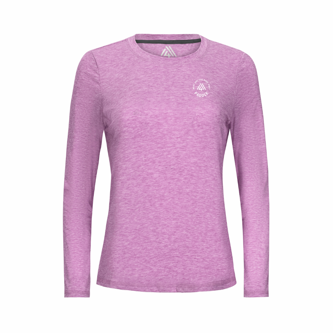 Women's Hybrid Long Sleeve Tee - Paddle Fuchsia