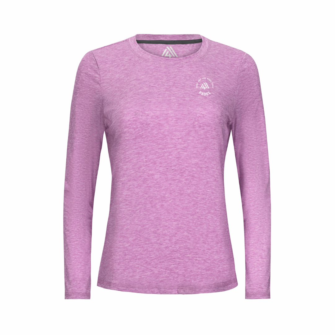 Women's Hybrid Long Sleeve Tee - Padel Fuchsia