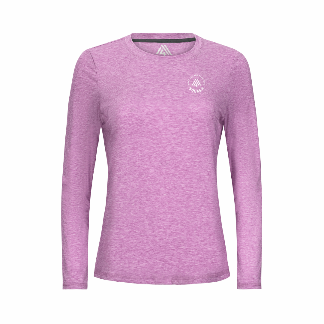 Women's Hybrid Long Sleeve Tee - Squash Fuchsia