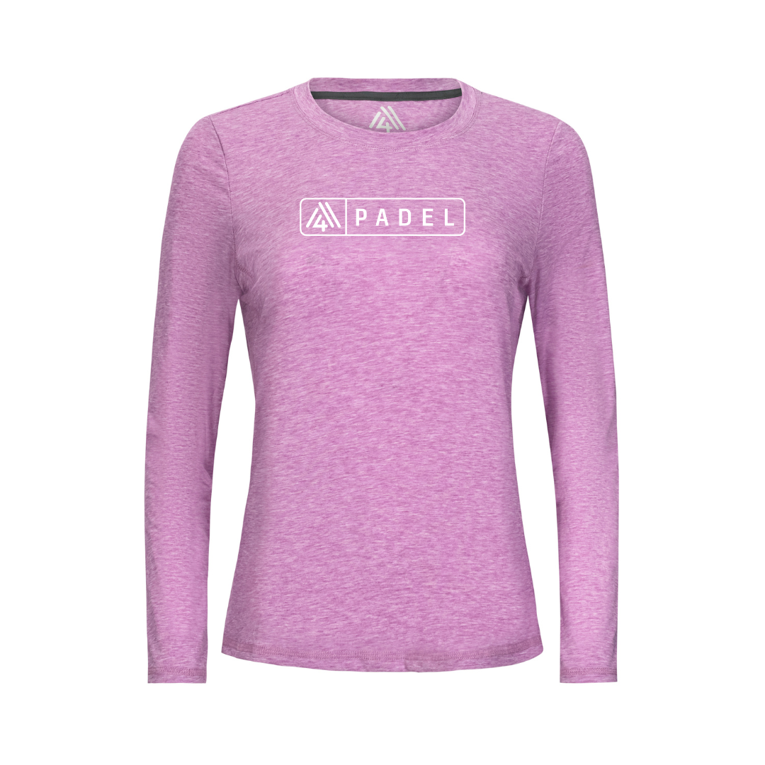 Women's Hybrid Long Sleeve Tee - Padel Fuchsia