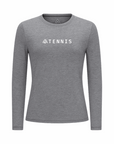 Women's Hybrid Long Sleeve Tee - Tennis Heather Grey