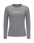 Women's Hybrid Long Sleeve Tee - Pickle Heather Grey