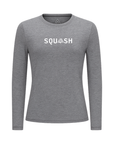 Women's Hybrid Long Sleeve Tee - Squash Heather Grey