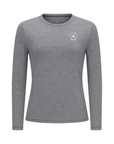 Women's Hybrid Long Sleeve Tee - Pickle Heather Grey