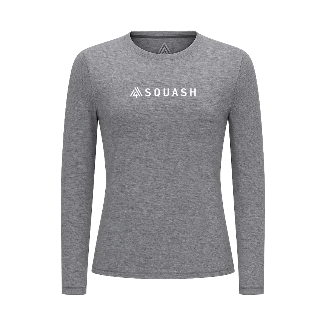 Women's Hybrid Long Sleeve Tee - Squash Heather Grey