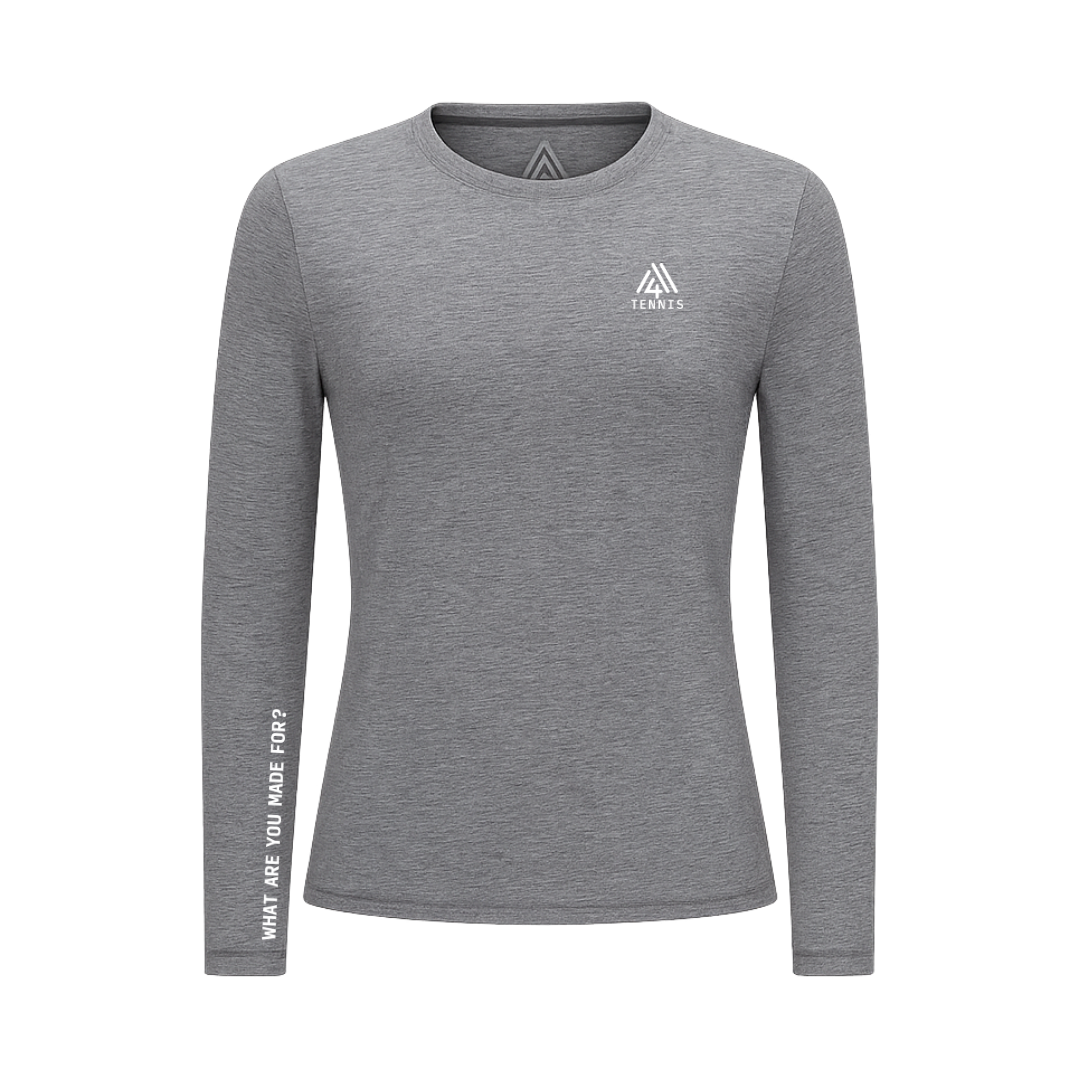 Women's WAYM4 Hybrid Long Sleeve Tee - Tennis Heather Grey