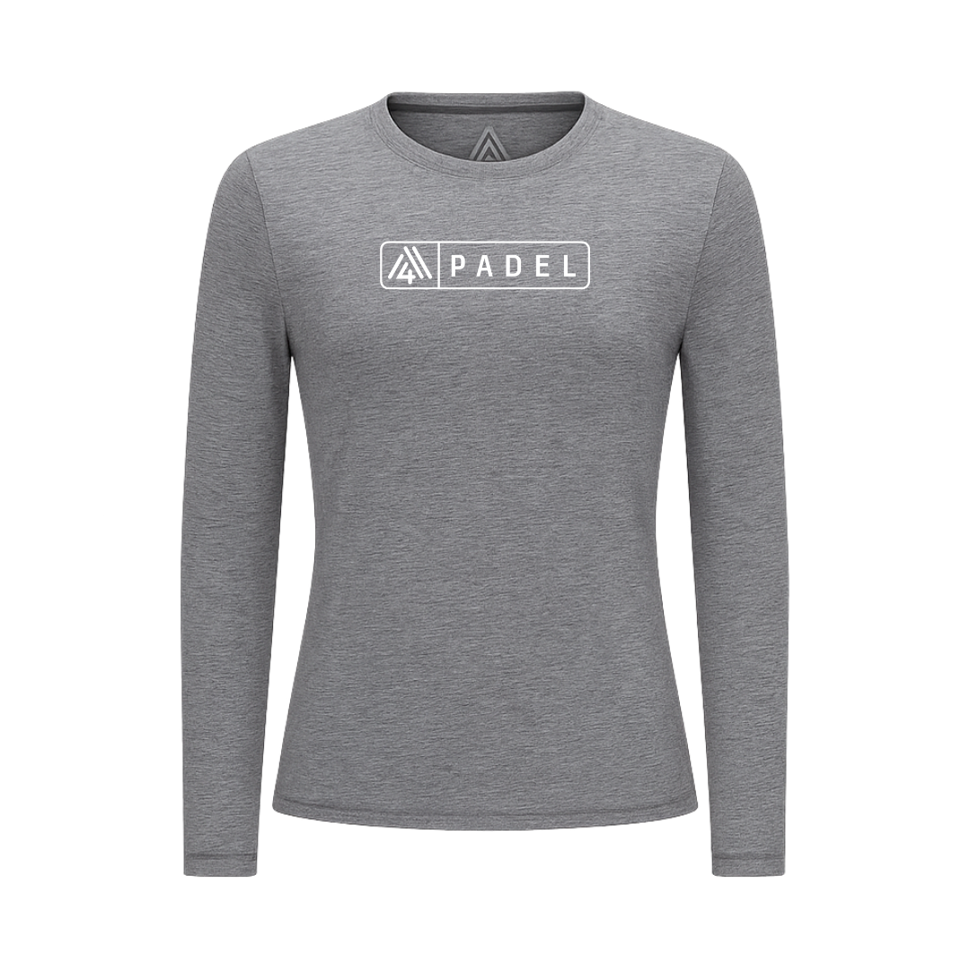 Women's Hybrid Long Sleeve Tee - Padel Heather Grey