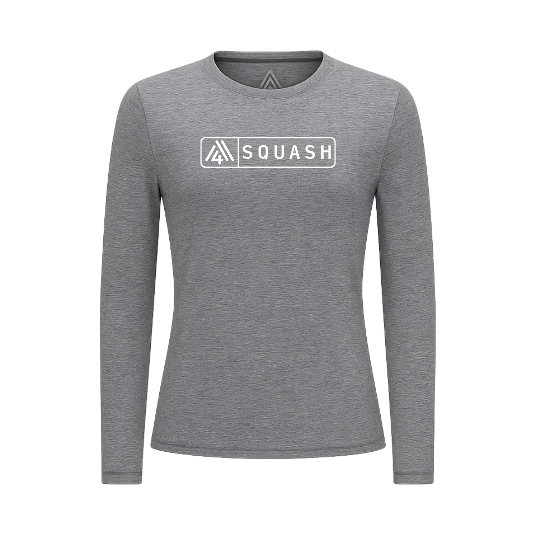 Women's Hybrid Long Sleeve Tee - Squash Heather Grey