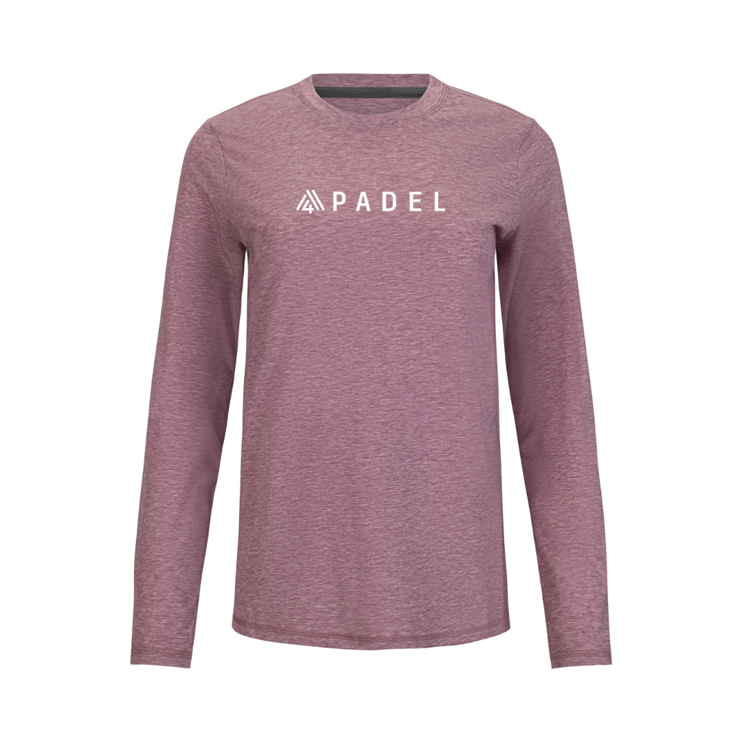 Women's Hybrid Long Sleeve Tee - Padel Heather Red
