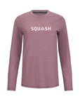 Women's Hybrid Long Sleeve Tee - Squash Heather Red