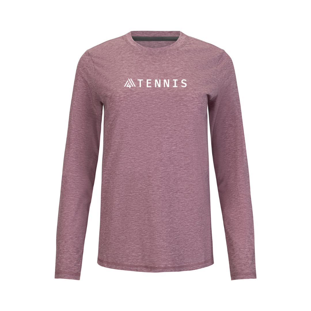 Women's Hybrid Long Sleeve Tee - Tennis Heather Red