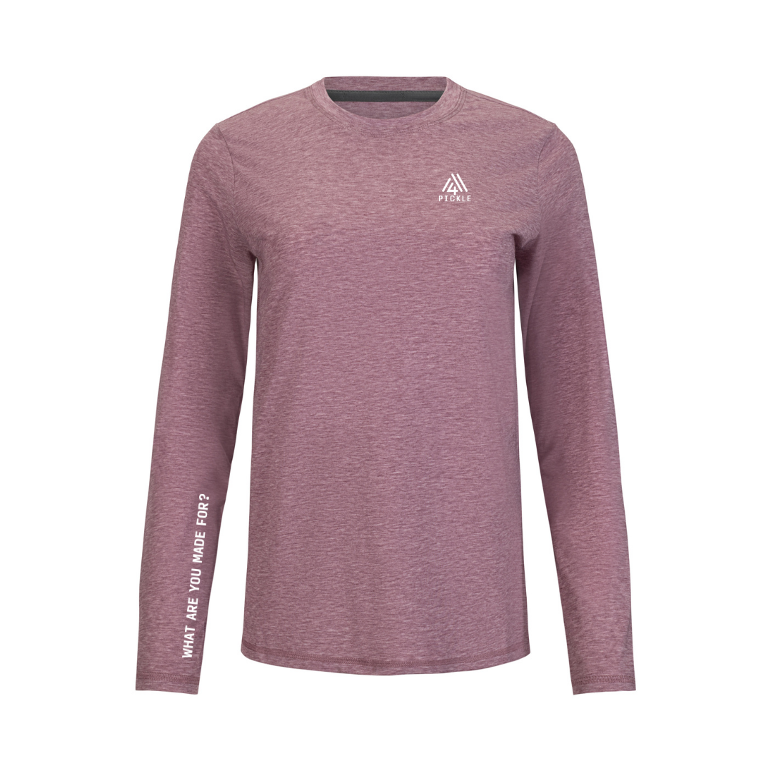 Women's WAYM4 Hybrid Long Sleeve Tee - Pickle Heather Red