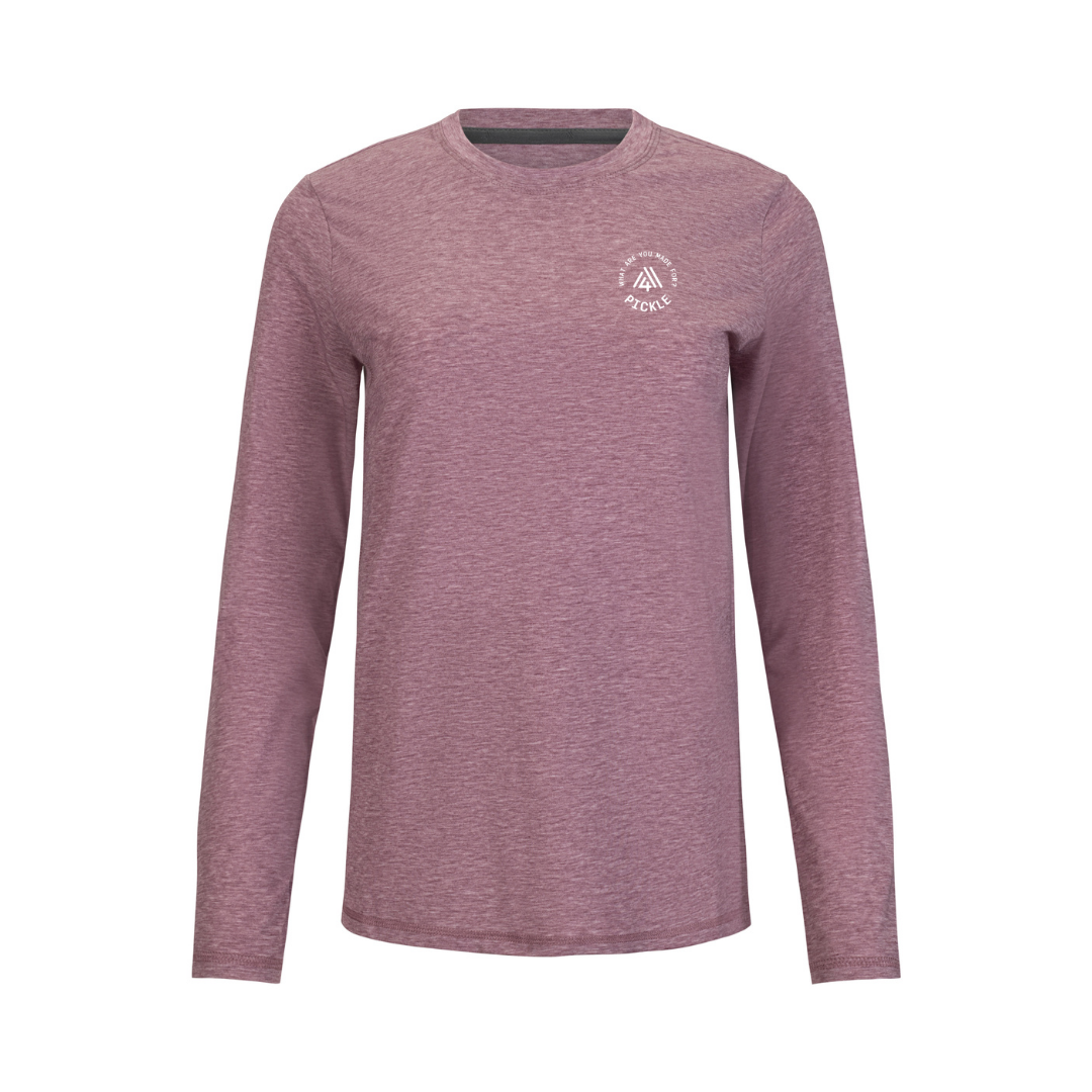 Women's Hybrid Long Sleeve Tee - Pickle Heather Red
