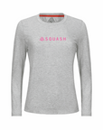 Women's Hybrid Long Sleeve Tee - Squash Heather Silver