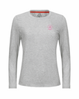 Women's Hybrid Long Sleeve Tee - Tennis Heather Silver