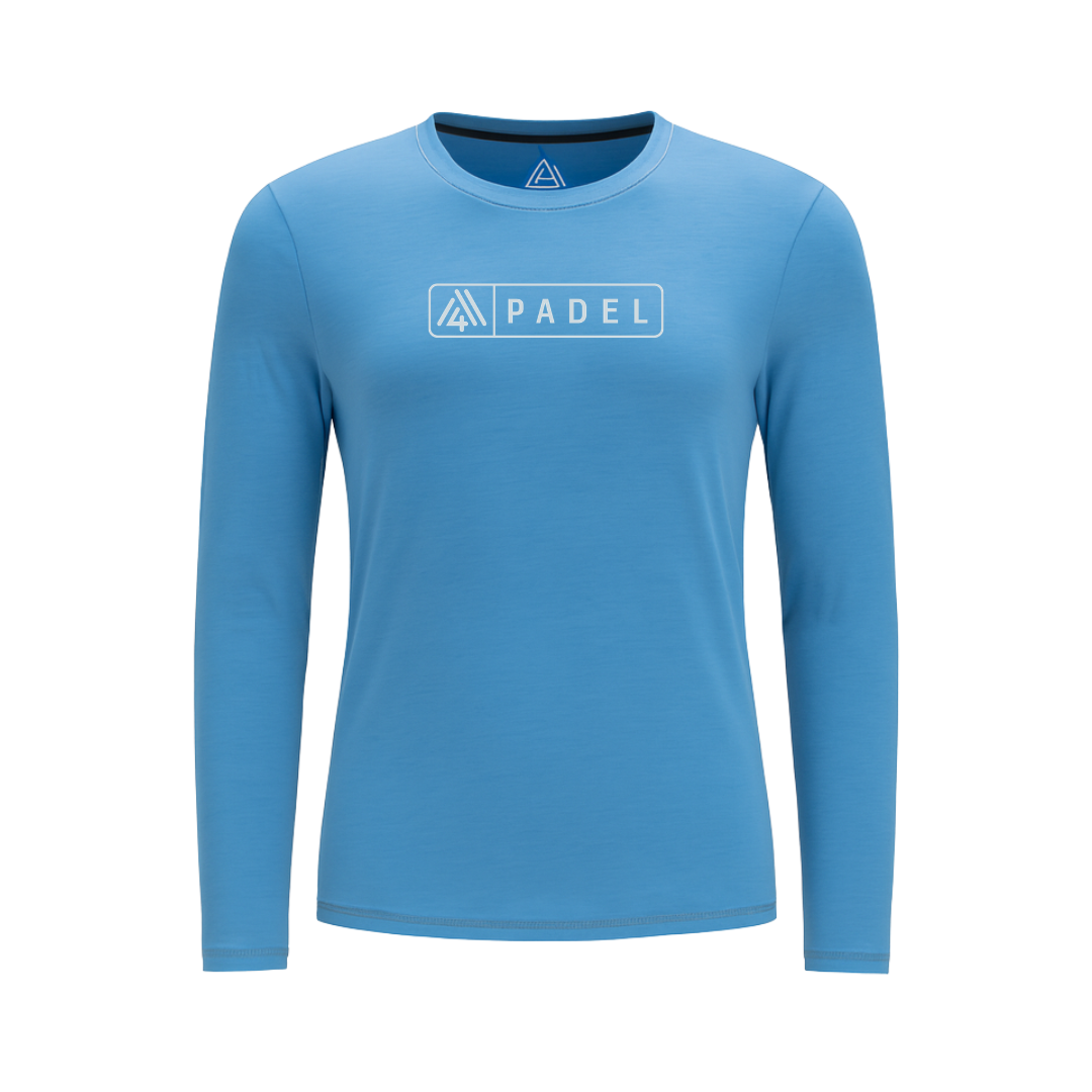 Women's Hybrid Long Sleeve Tee - Padel Light Blue