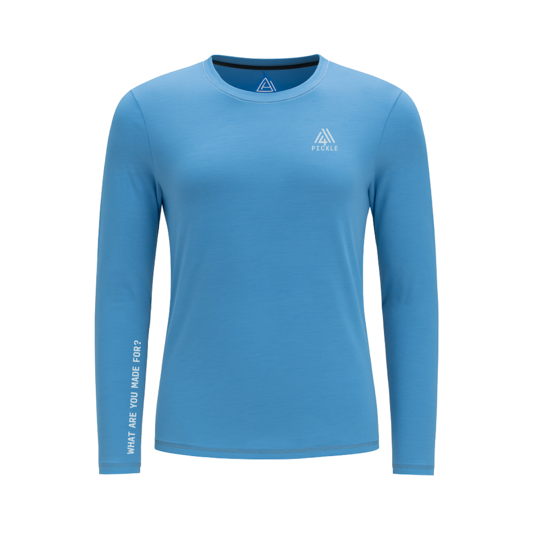 Women's WAYM4 Hybrid Long Sleeve Tee - Pickle Light Blue