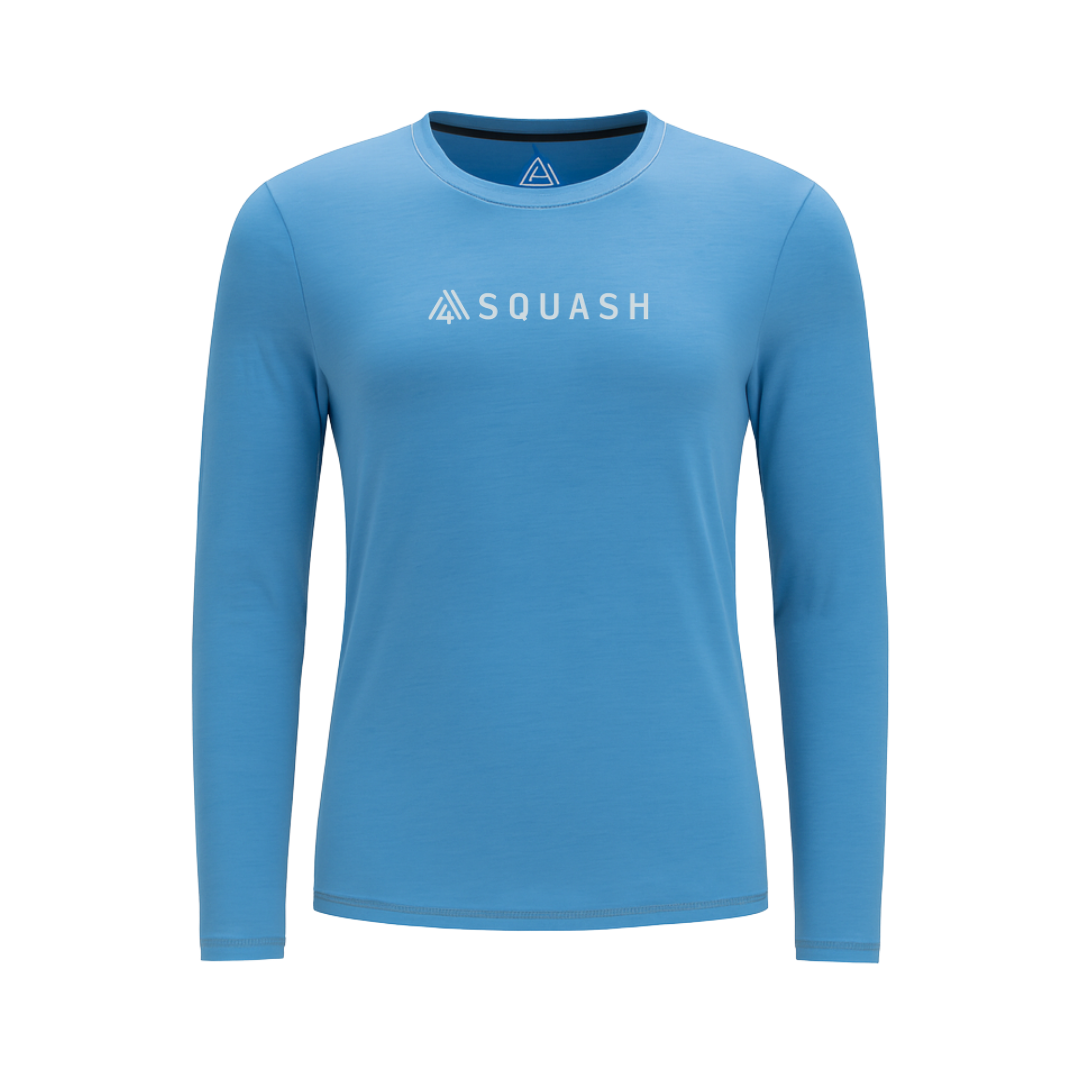 Women's Hybrid Long Sleeve Tee - Squash Light Blue
