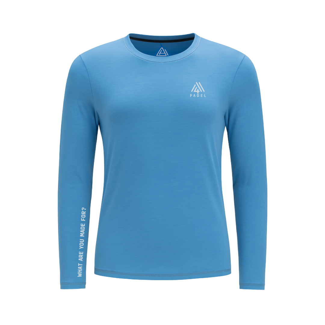 Women's WAYM4 Hybrid Long Sleeve Tee - Padel Light Blue