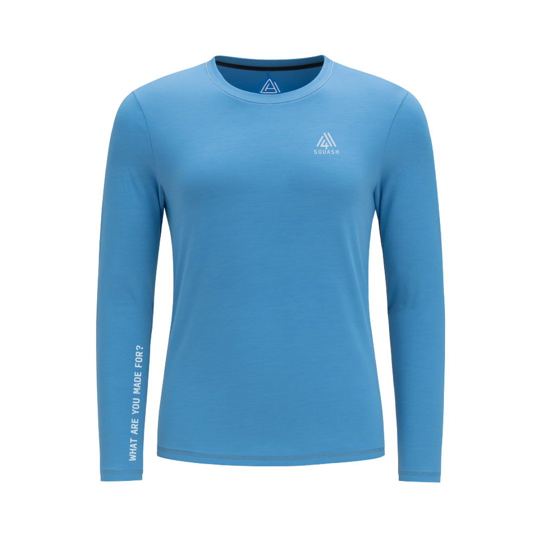 Women's WAYM4 Hybrid Long Sleeve Tee - Squash Light Blue