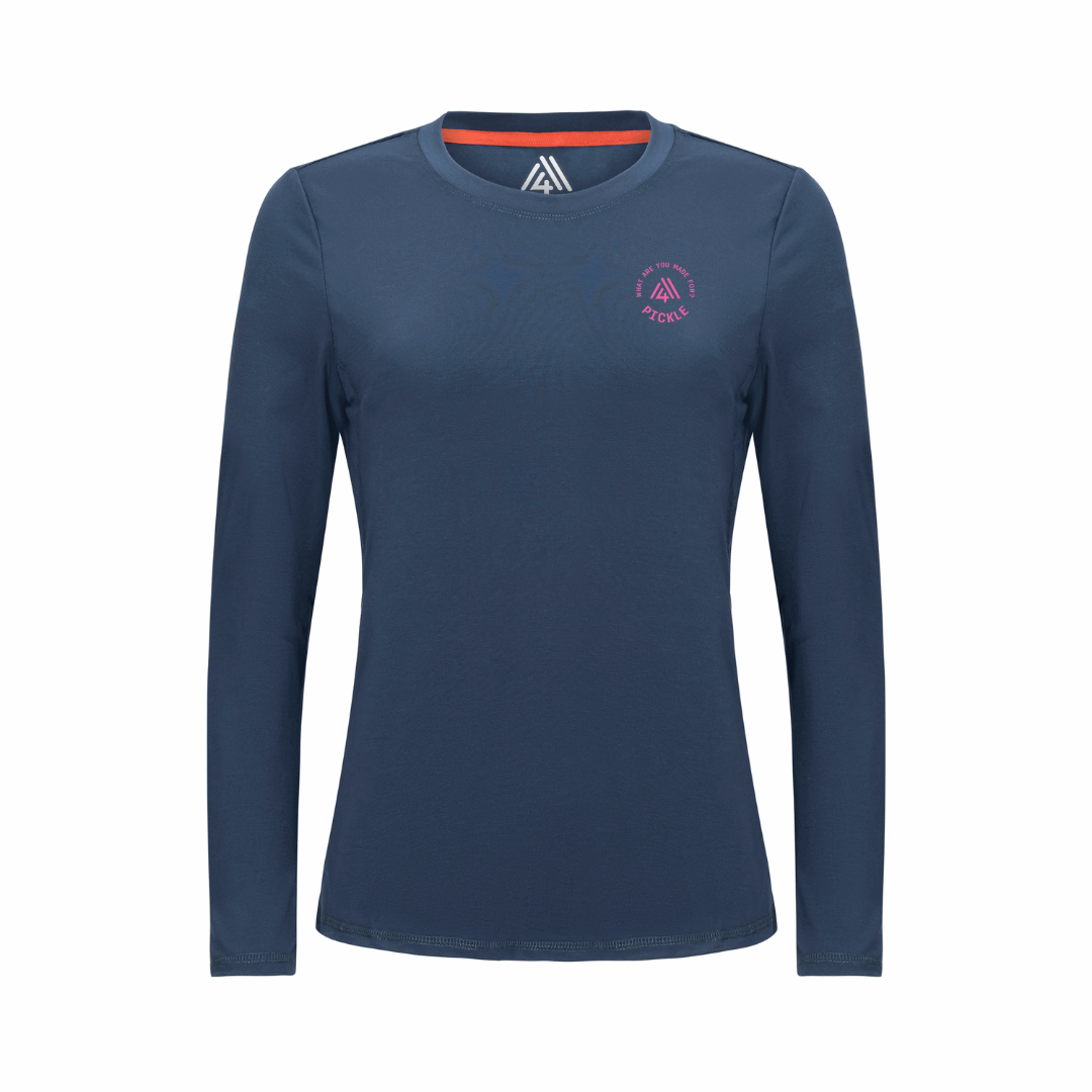 Women's Hybrid Long Sleeve Tee - Pickle Navy