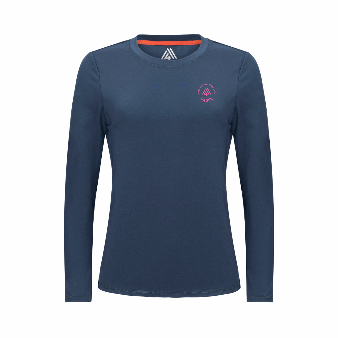 Women's Hybrid Long Sleeve Tee - Padel Navy