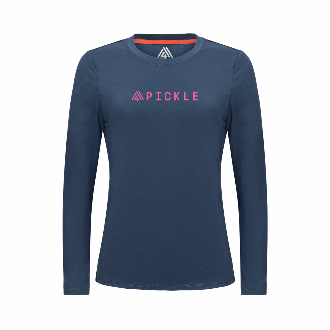 Women's Hybrid Long Sleeve Tee - Pickle Navy