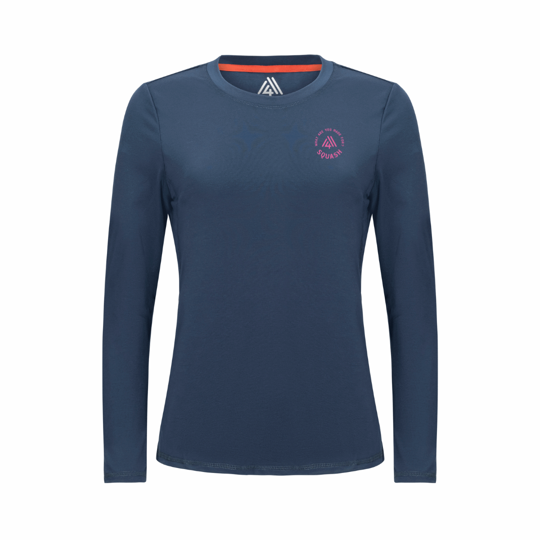 Women's Hybrid Long Sleeve Tee - Squash Navy