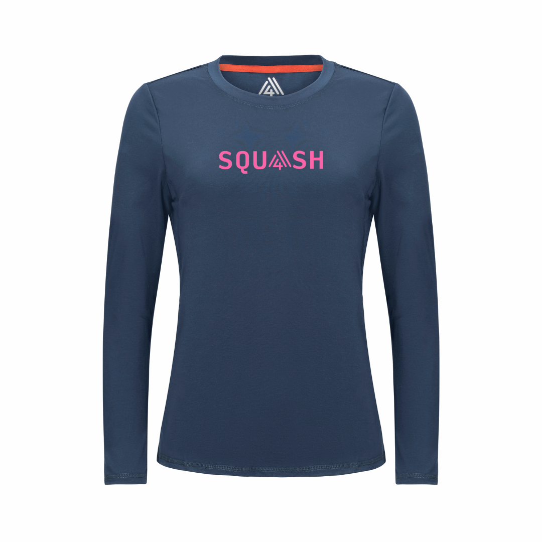 Women's Hybrid Long Sleeve Tee - Squash Navy