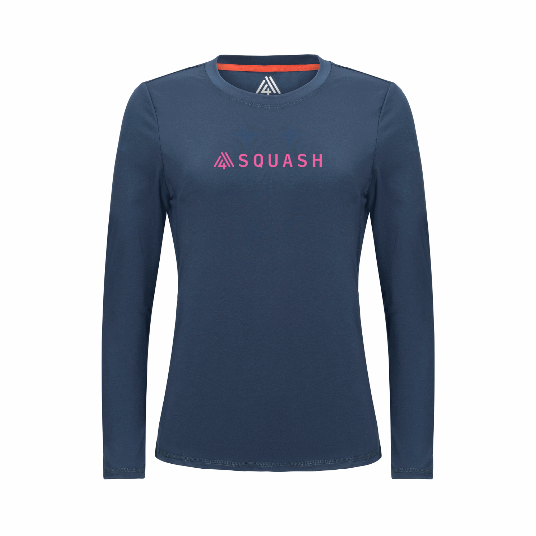 Women's Hybrid Long Sleeve Tee - Squash Navy
