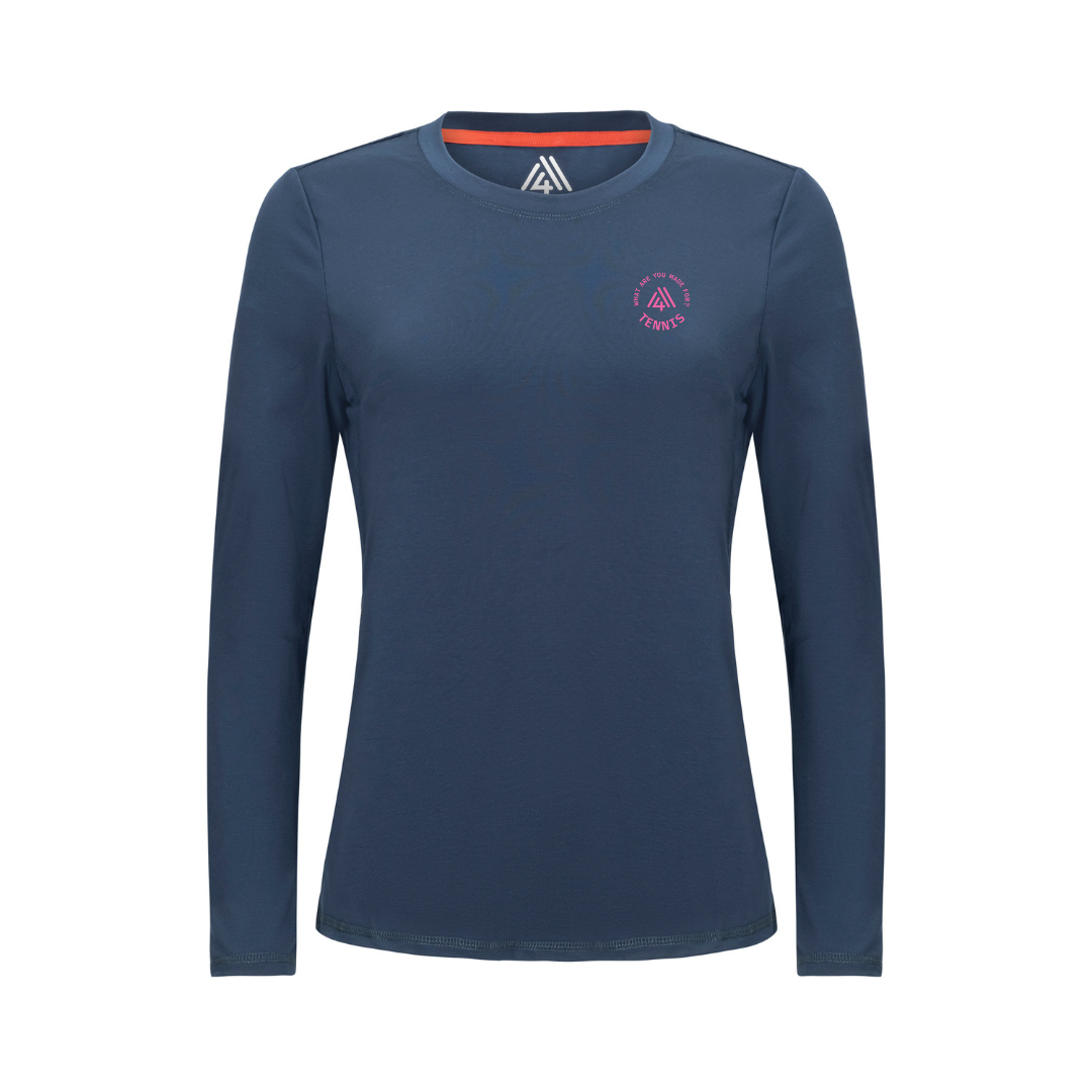 Women's Hybrid Long Sleeve Tee - Tennis Navy