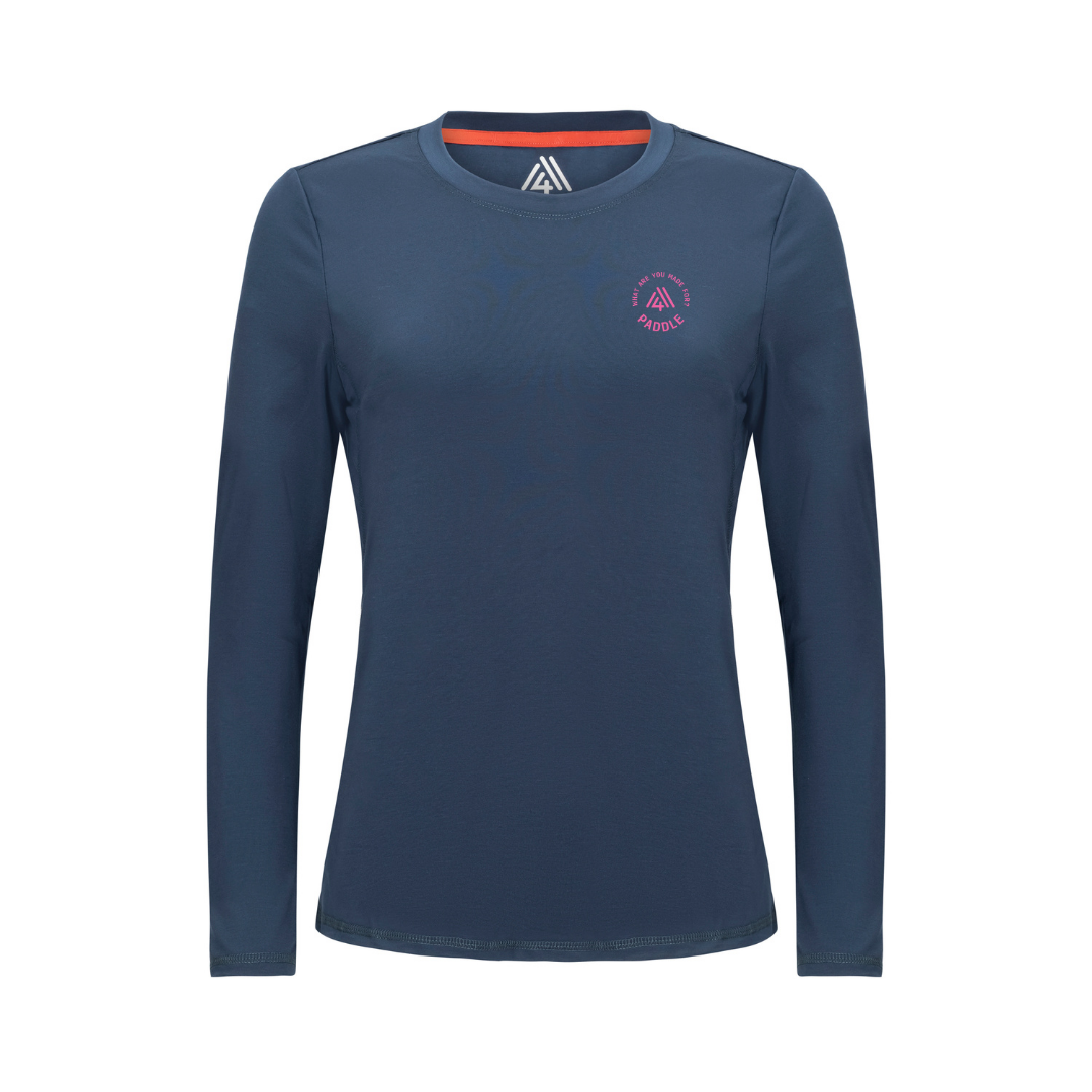 Women's Hybrid Long Sleeve Tee - Paddle Navy