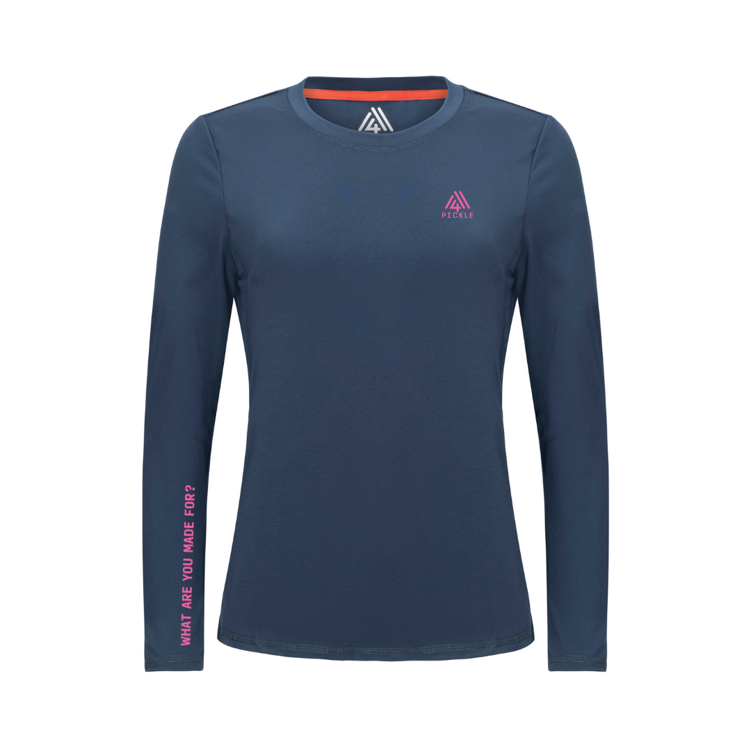 Women's WAYM4 Hybrid Long Sleeve Tee - Pickle Navy