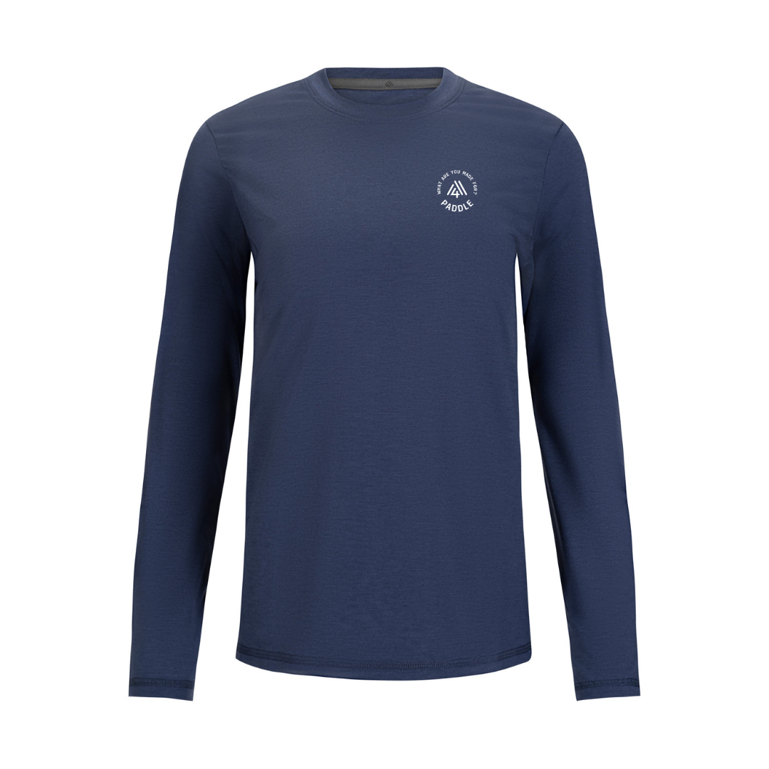 Women's Hybrid Long Sleeve Tee - Paddle Blue Indigo