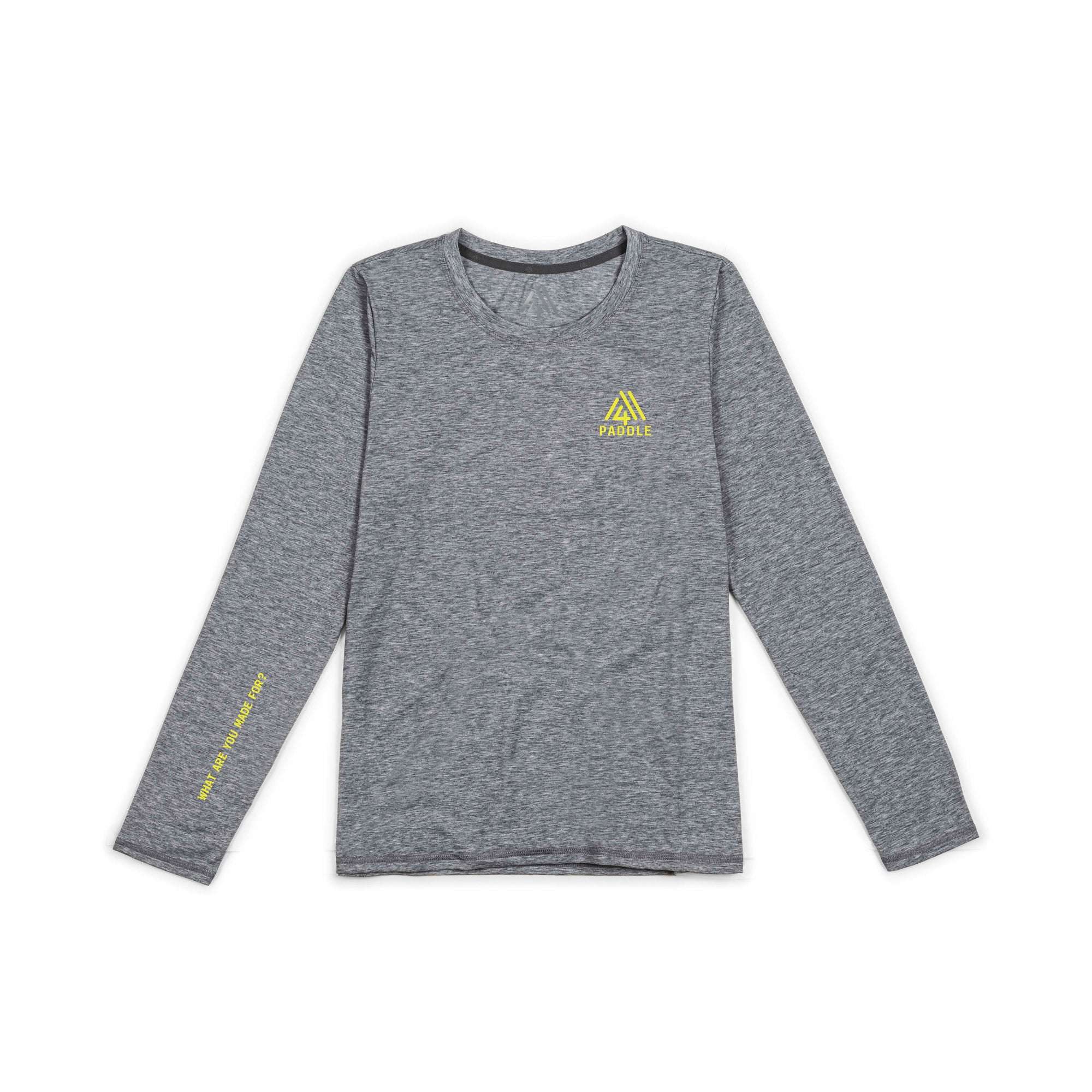 Women's Hybrid Long Sleeve Tee - Paddle Heather Grey