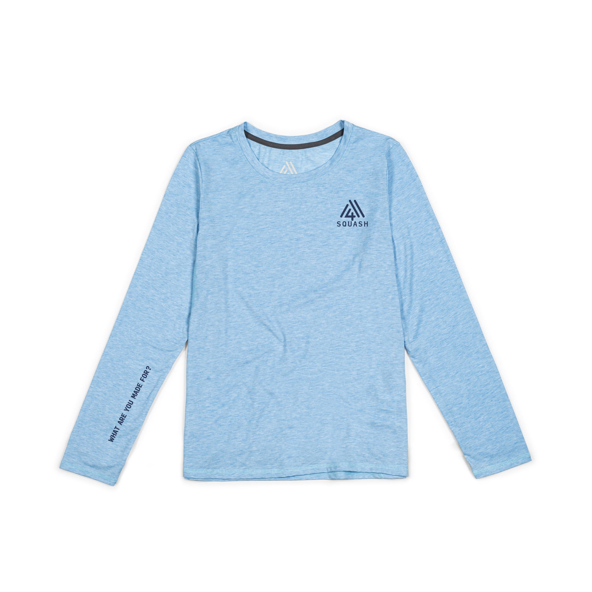 Women's Hybrid Long Sleeve Tee - Squash Heather Blue