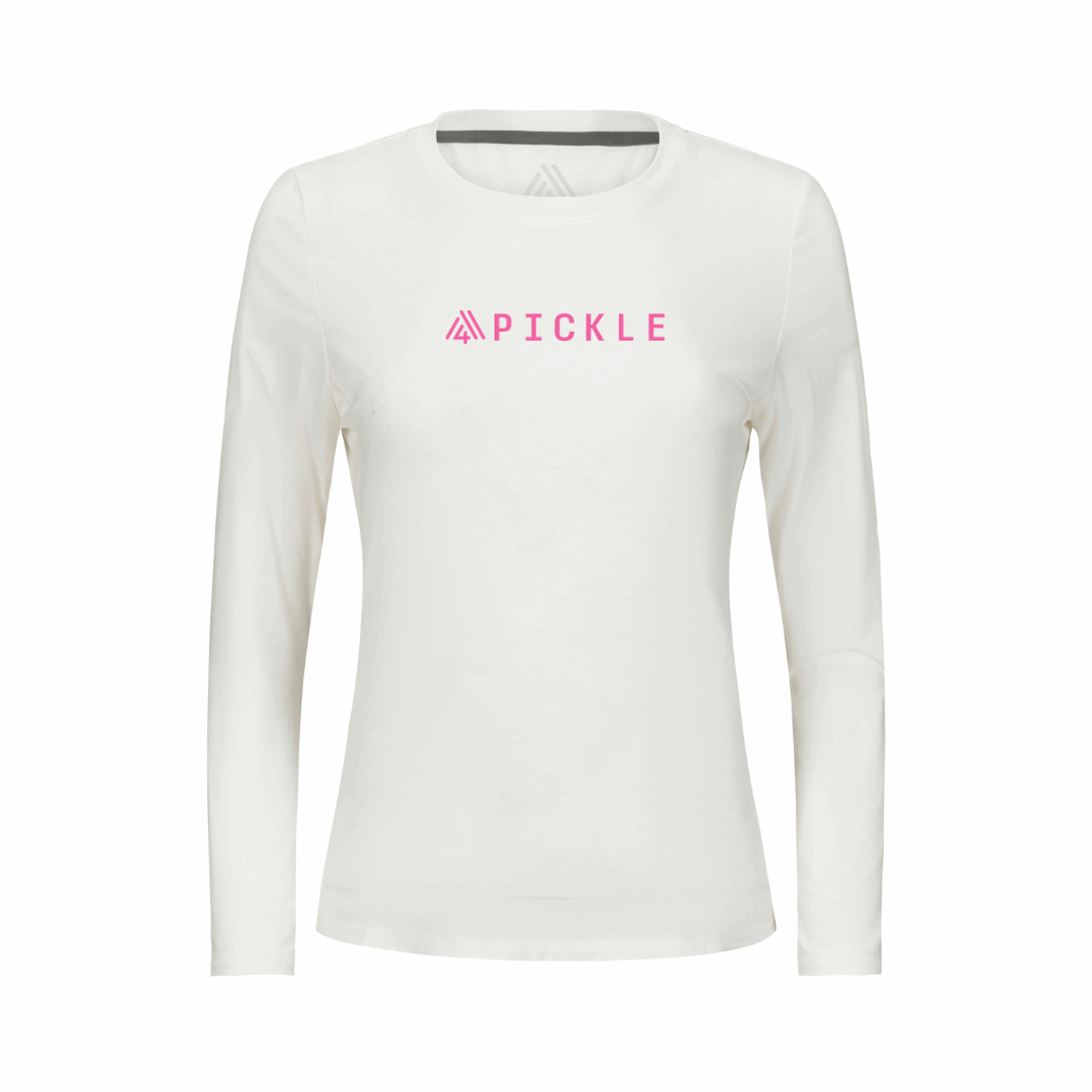 Women's Hybrid Long Sleeve Tee - Pickle White