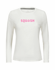 Women's Hybrid Long Sleeve Tee - Squash White