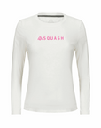 Women's Hybrid Long Sleeve Tee - Squash White