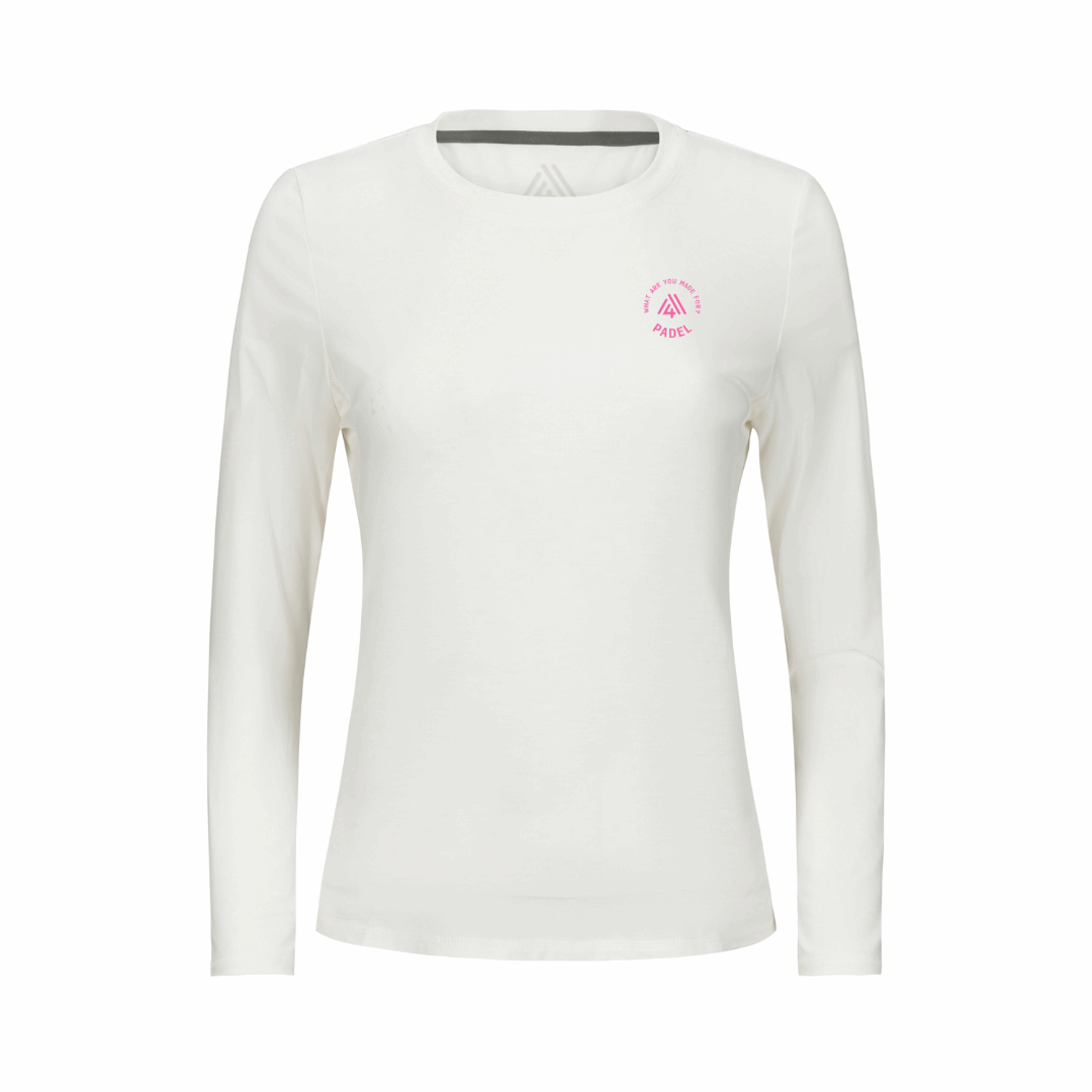 Women's Hybrid Long Sleeve Tee - Padel White