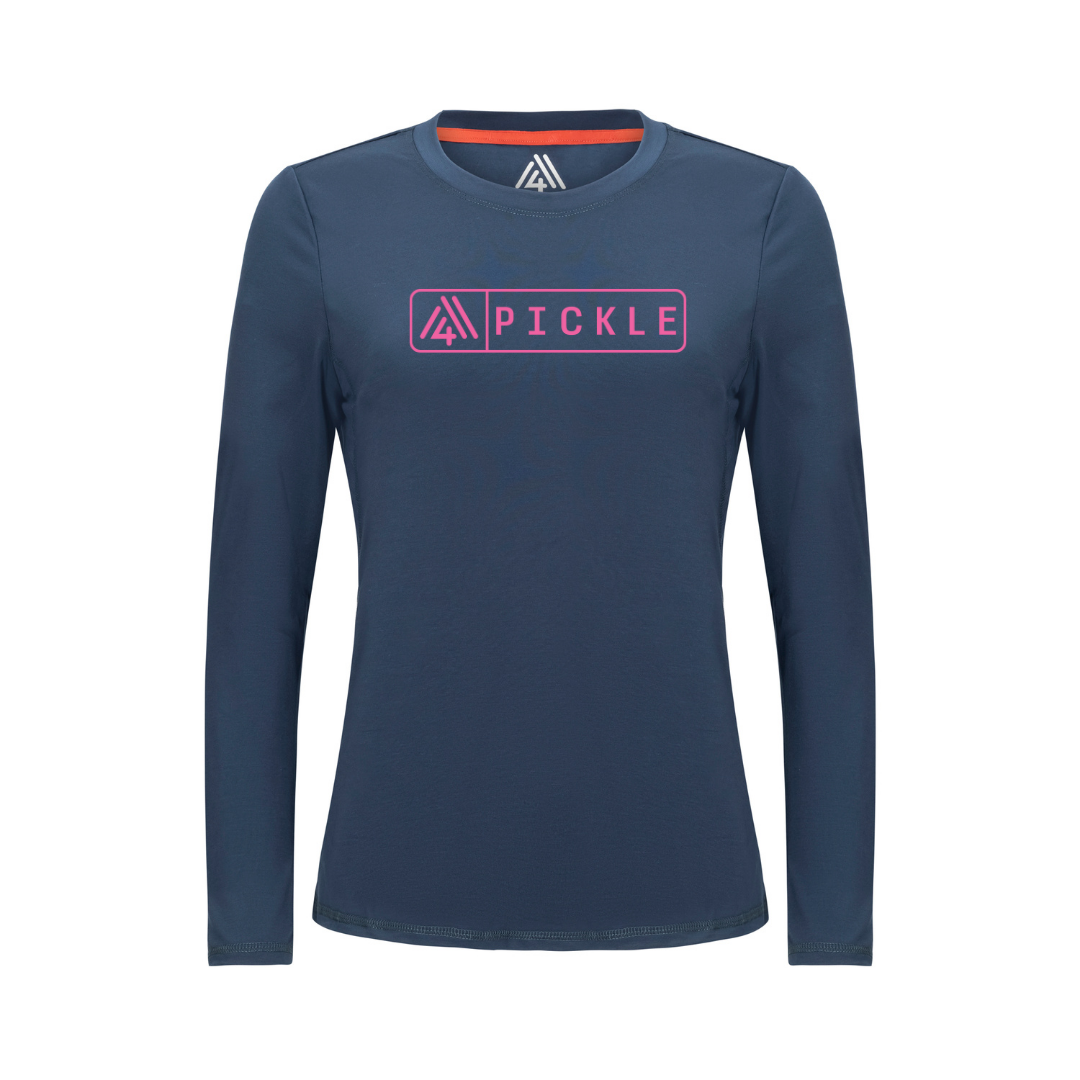 Women's Hybrid Long Sleeve Tee - Pickle Navy